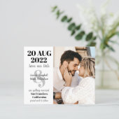 Budget Modernes Foto Hochzeit Save the Date (Stehend Vorderseite)