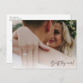 Budget Modernes Foto Hochzeitbudget Vielen Dank Postkarte (Vorne/Hinten)