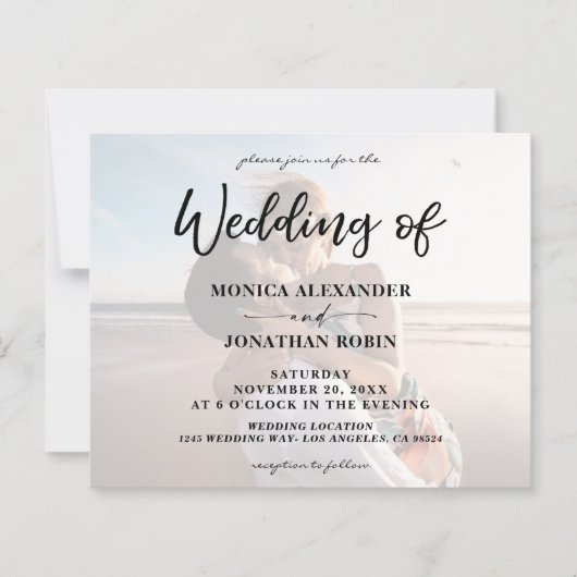 Budget Modernes Foto Horizontal 2 Hochzeit (Vorderseite)