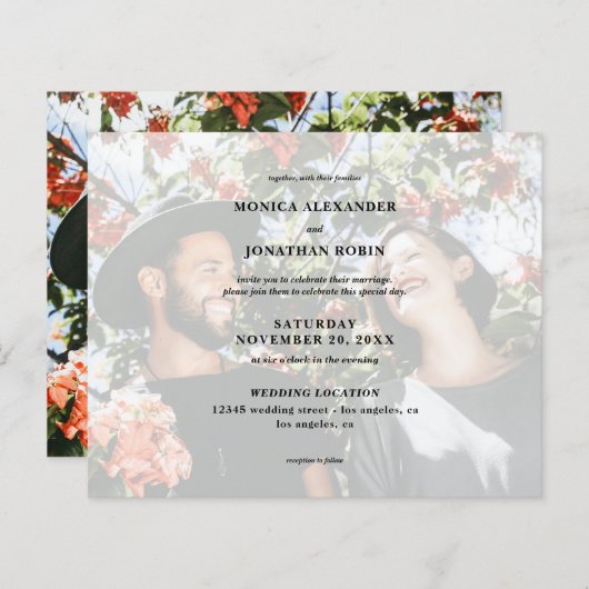 Budget Modernes Foto Horizontal Hochzeit (Vorne/Hinten)