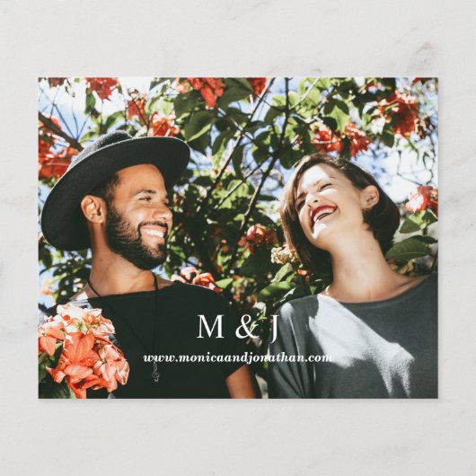 Budget Modernes Foto Horizontal Wedding Flyer (Hinten)