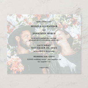 Budget Modernes Foto Horizontal Wedding Flyer