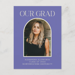 Budget Modernes Foto Lila Arch Abschluss  Postkarte