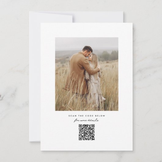 Budget Modernes Foto mit einfachen Namen für Hochz Einladung (Rückseite)