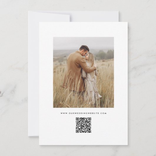 Budget Modernes Foto mit einfachen Namen für Hochz Save The Date (Rückseite)