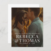 Budget Modernes Foto-Overlay-Hochzeit speichern Si (Vorne/Hinten)