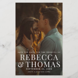 Budget Modernes Foto-Overlay-Hochzeit speichern Si Flyer