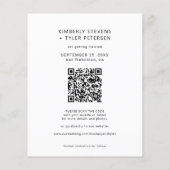 Budget Modernes Foto QR CODE Hochzeit speichern Si (Rückseite)