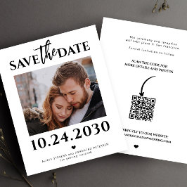 Budget Modernes Foto QR Code Hochzeit speichern Si