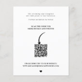 Budget Modernes Foto QR Code Hochzeit speichern Si (Rückseite)