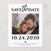 Budget Modernes Foto QR Code Hochzeit speichern Si Flyer (Vorne)