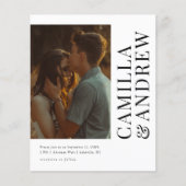 Budget Modernes Foto QR Code Hochzeitseinladung (Vorderseite)