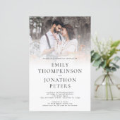 Budget Modernes Foto QR Code Hochzeitsempfehlung (Stehend Vorderseite)