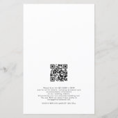 Budget Modernes Foto QR Code Hochzeitsempfehlung (Rückseite)