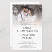 Budget Modernes Foto QR Code Hochzeitsempfehlung (Vorne/Hinten)