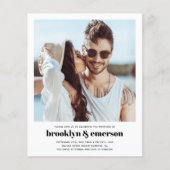 Budget Modernes Foto QR Code Hochzeitsempfehlung (Vorderseite)