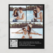 Budget Modernes Foto QR Code Hochzeitsempfehlung (Rückseite)