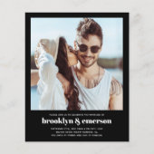 Budget Modernes Foto QR Code Hochzeitsempfehlung (Vorderseite)