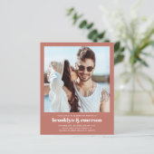 Budget Modernes Foto QR Code Hochzeitsempfehlung (Stehend Vorderseite)