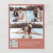 Budget Modernes Foto QR Code Hochzeitsempfehlung (Rückseite)