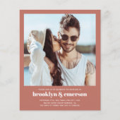 Budget Modernes Foto QR Code Hochzeitsempfehlung (Vorderseite)