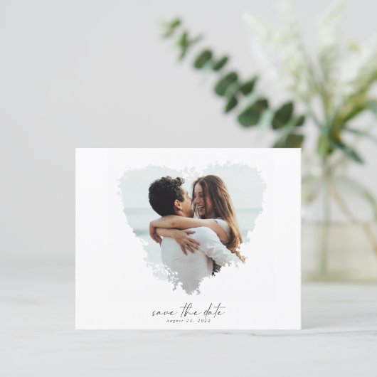 Budget Modernes Foto Save the Date PostCard Flyer (Stehend Vorderseite)