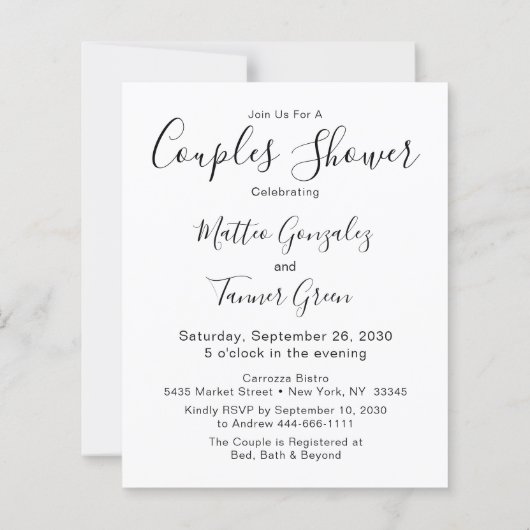 Budget Modernes Foto Script LGBTQ Paare Dusche (Rückseite)