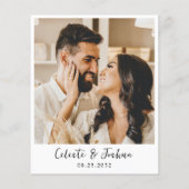 Budget Modernes Foto Script Name QR Code Hochzeit (Rückseite)