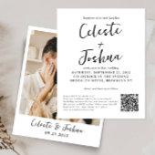 Budget Modernes Foto Script Name QR Code Hochzeit