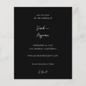 Budget Modernes Foto & Side Save the Date - Schwar Flyer (Hinten)