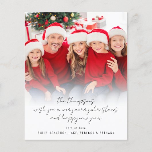 BUDGET Modernes Foto Skript Frohe Weihnachten (Vorderseite)