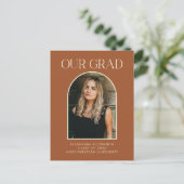 Budget Modernes Foto Terracotta Arche Abschluss Postkarte (Stehend Vorderseite)