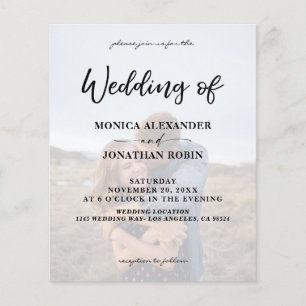 Budget Modernes Foto Vertikal 2 Hochzeiten Flyer