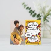 Budget Modernes Fun Foto Hochzeitseinladung (Stehend Vorderseite)