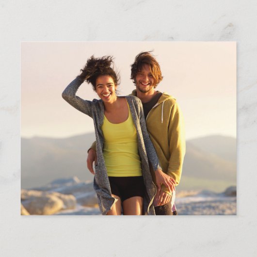 Budget Modernes Fun Foto Hochzeitseinladung (Rückseite)