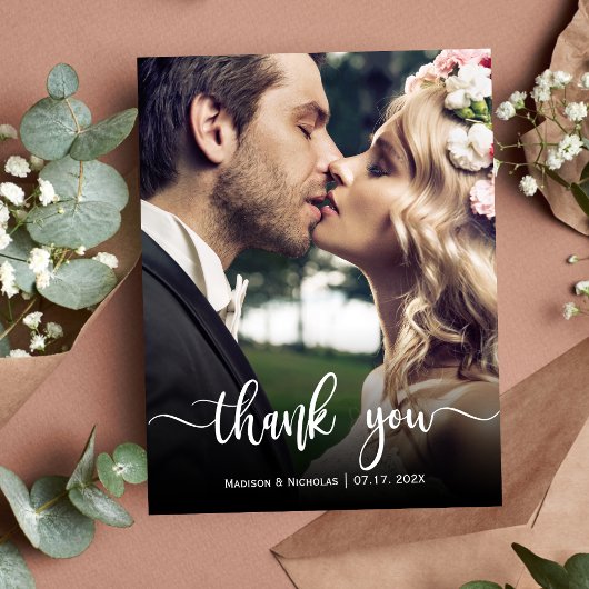 Budget Modernes handgeschriebenes Hochzeitsgeschen Postkarte