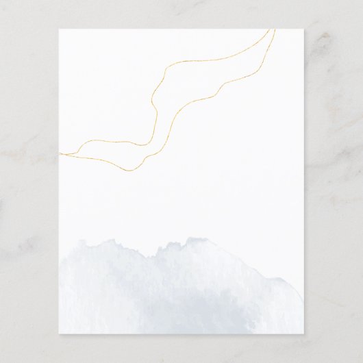 Budget Modernes Icon Hochzeitsprogramm (Rückseite)