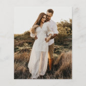 Budget Modernes kalligrafisches Foto Hochzeitseinl (Rückseite)