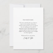 Budget Modernes kalligrafisches Skript Hochzeitssk Dankeskarte (Rückseite)
