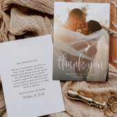 Budget Modernes kalligrafisches Skript Hochzeitssk Dankeskarte