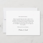 Budget Modernes kalligrafisches Skript Hochzeitssk Dankeskarte (Rückseite)
