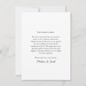 Budget Modernes kalligrafisches Skript Hochzeitssk Dankeskarte (Rückseite)