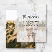 Budget Modernes Lässiges Brush Script Foto Wedding