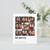 Budget Modernes Minimal 9 Square Holiday Foto (Stehend Vorderseite)