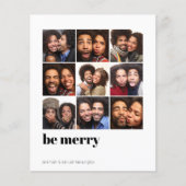 Budget Modernes Minimal 9 Square Holiday Foto (Vorderseite)