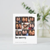 Budget Modernes Minimal 9 Square Holiday Foto (Stehend Vorderseite)