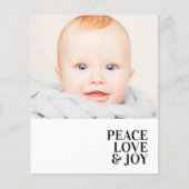 Budget Modernes Minimal Peace Liebe Joy Holiday Fo (Vorderseite)