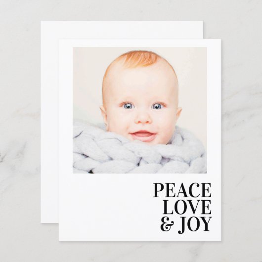 Budget Modernes Minimal Peace Liebe Joy Holiday Fo (Vorne/Hinten)