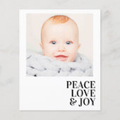 Budget Modernes Minimal Peace Liebe Joy Holiday Fo (Vorderseite)
