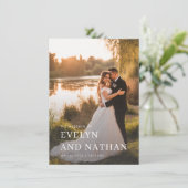 Budget Modernes Minimalistisch Overlay Foto Hochze Einladung (Stehend Vorderseite)